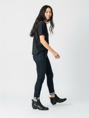 rag & bone Black Leather Low Chelsea Ankle Boots 36.5